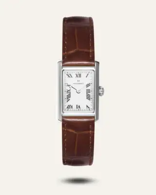 Mockberg Timeless Brown Leather Silver Watch