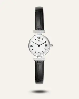Mockberg Vintage Leather Silver Watch