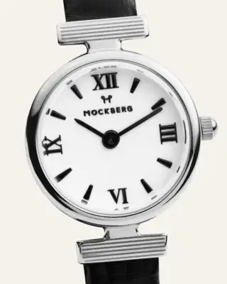 Mockberg Vintage Leather Silver Watch