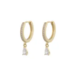 Snö Camille Drop Ring Earring Guld