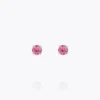 Mini Stud Earrings / Rose Rhodium