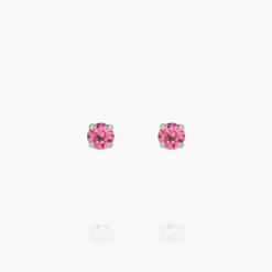 Mini Stud Earrings / Rose Rhodium