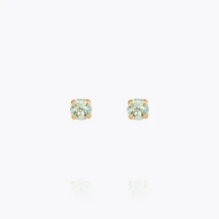 Mini Stud Earrings / Chrysolite Gold