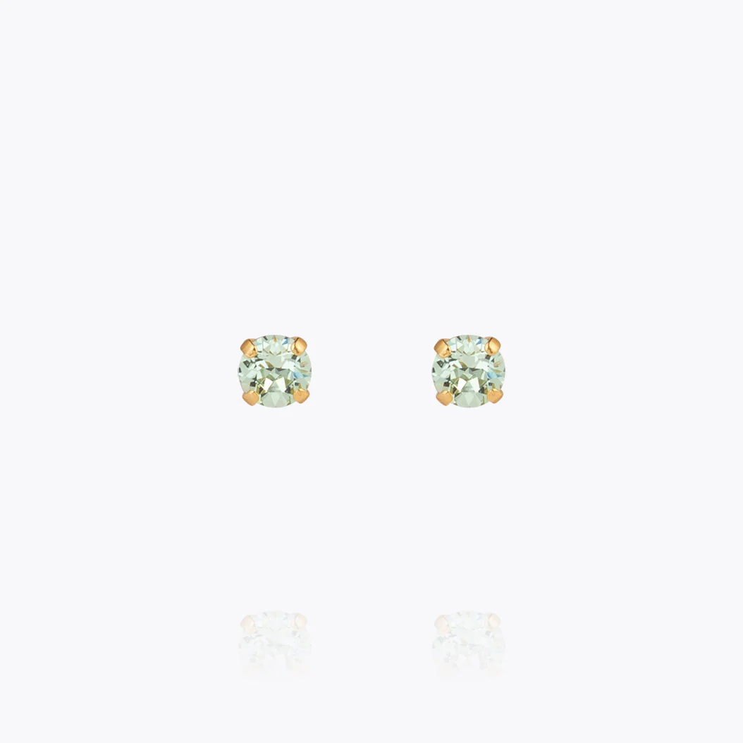 Mini Stud Earrings / Chrysolite Gold