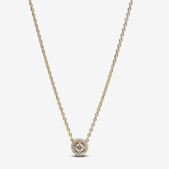 Glittrande hängsmycke och halsband