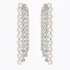 Camilia Earrings / Electric White Combo Rhodium