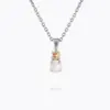 Leah Necklace Electric White Rhodium