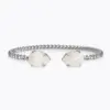 Mini Drop Bracelet Electric White Rhodium