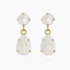 Mini Drop Earrings Electric White Gold