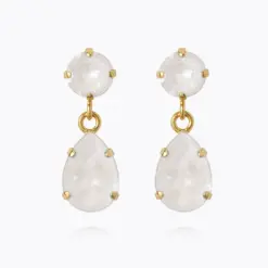 Mini Drop Earrings Electric White Gold