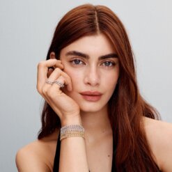 Kubanskt glittrande kedjearmband