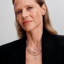 Glittrande dubbel hängberlock med fyrverkerier