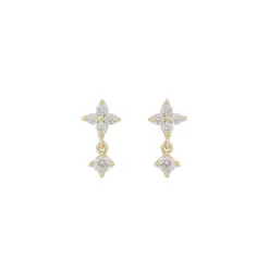 Snö Wish kort örhänge guld