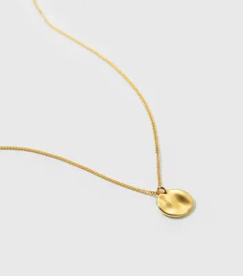 Syster Minimalistica Hammered Necklace Gold