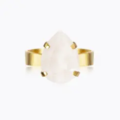 Mini Drop Ring Electric White Gold