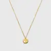 Syster Minimalistica Hammered Necklace Gold