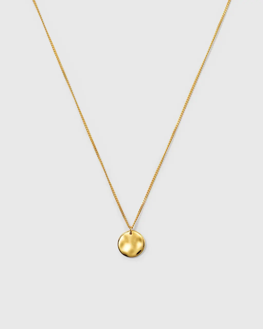 Syster Minimalistica Hammered Necklace Gold