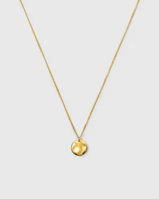 Syster Minimalistica Hammered Necklace Gold