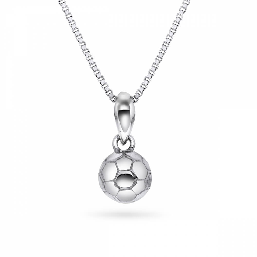 Pia & Per Halsband Fotboll S Hänge - 925 Silver