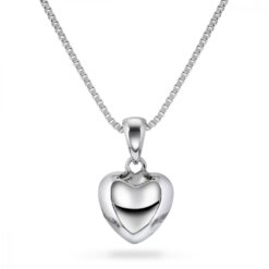 Pia & Per Halsband silver hjärta 9mm
