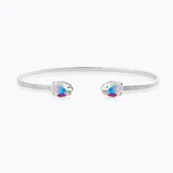 Petite Drop Bracelet Rhodium / Aurore Boreale Ab