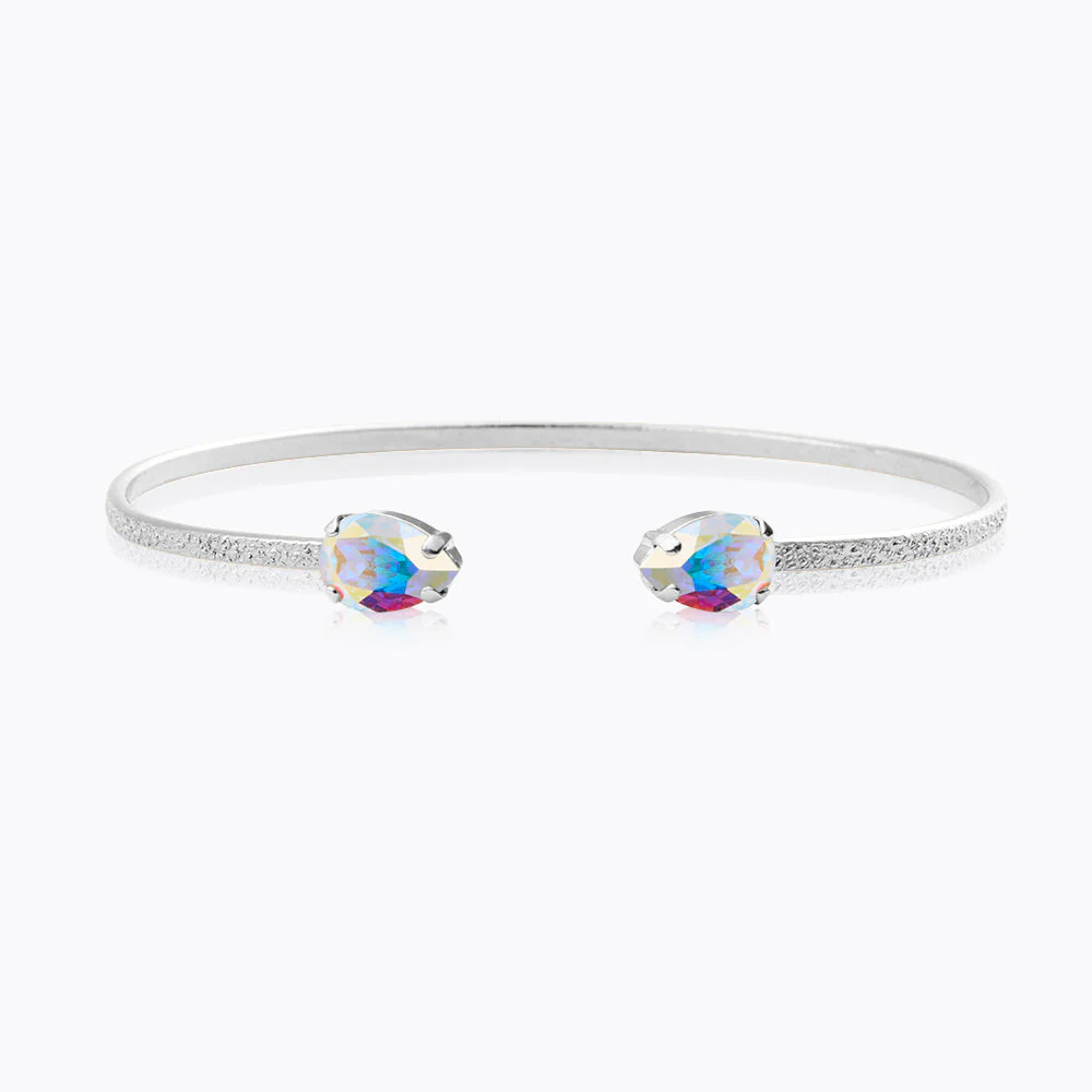 Petite Drop Bracelet Rhodium / Aurore Boreale Ab