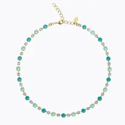 Calanthe Necklace Gold Laguna – halsband med blå kristaller