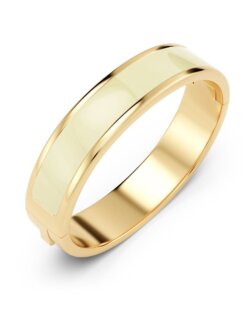 Edblad Frame Enamel Bangle Offwhite Gold