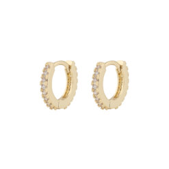 Snö Mayfair small ring ear, Små hoops dekorerade med cubic zirconia.