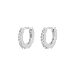 Snö Mayfair small ring ear, Små hoops dekorerade med cubic zirconia.