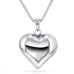Halsband Silver Hjärta 18mm