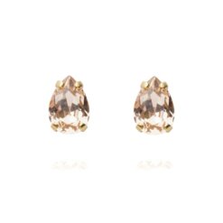 Petite Drop Stud Earrings Light Silk