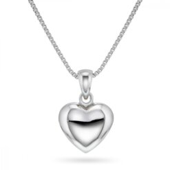 Pia & Per Halsband silver hjärta 10 mm