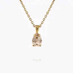 Petite Drop Necklace / Light Silk