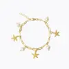Sea Star Chain Bracelet Pearl – armband med sjöstjärnor och pärlor
