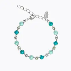 Calanthe Bracelet Rhodium Laguna – armband med blå kristaller