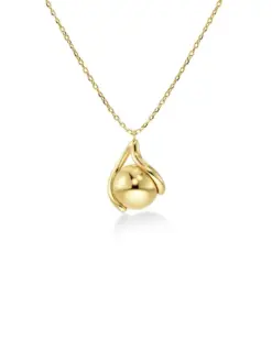 Edblad Buddy Necklace S Gold – halsband med modernistisk blomknopp