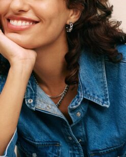 Edblad MOM Multi Hoops Steel – Personliga örhängen för mamma