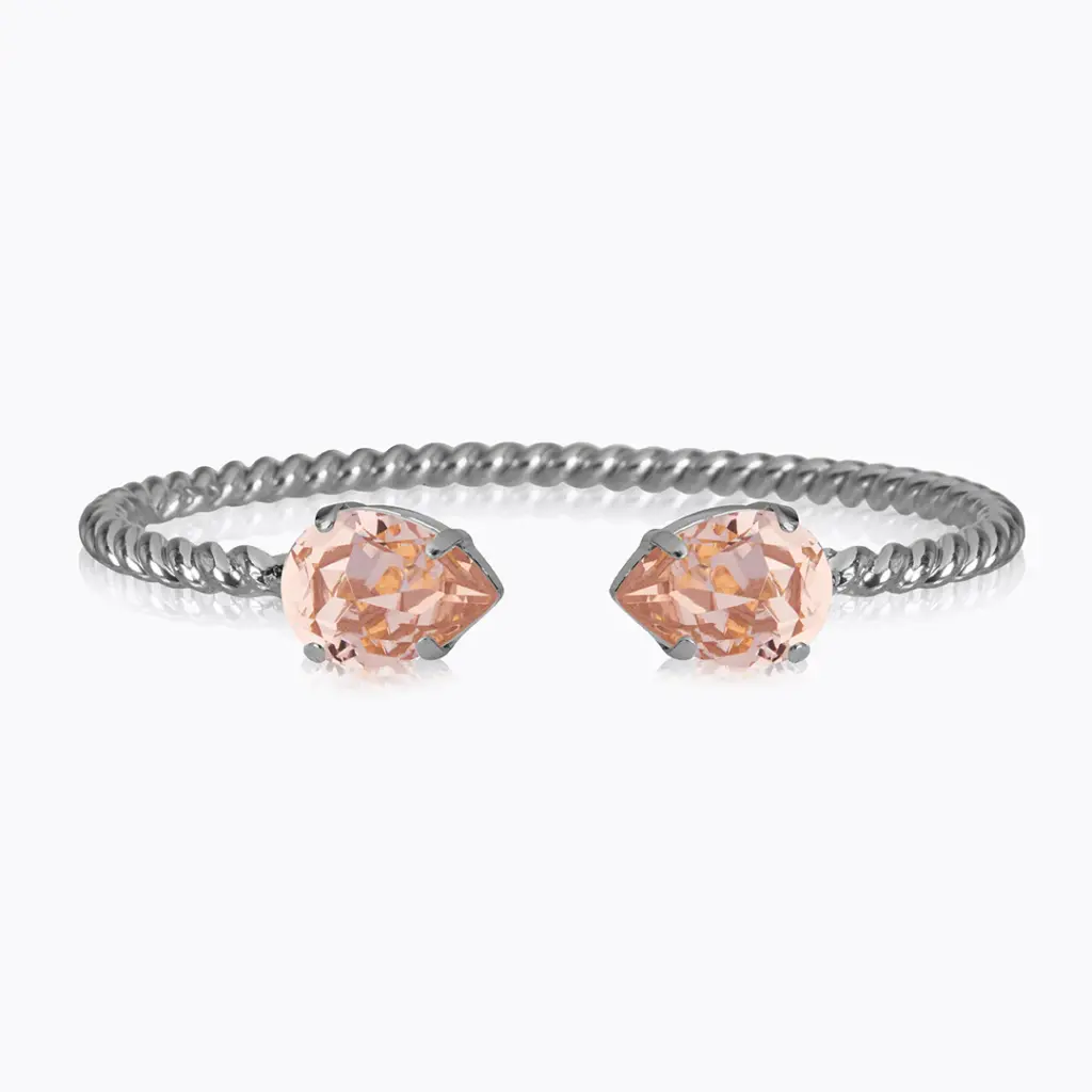 Mini Drop Bracelet Rhodium Vintage Rose