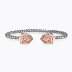 Mini Drop Bracelet Rhodium Vintage Rose
