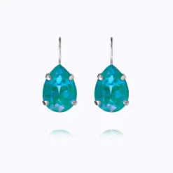 Mini Drop Clasp Earrings Rhodium – örhängen med Laguna Delite-kristaller