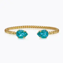Mini Drop Bracelet Gold Laguna Delite – armband med två kristaller
