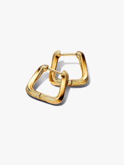 Pandora vridna små hoops 263875C00 14k guldplätering