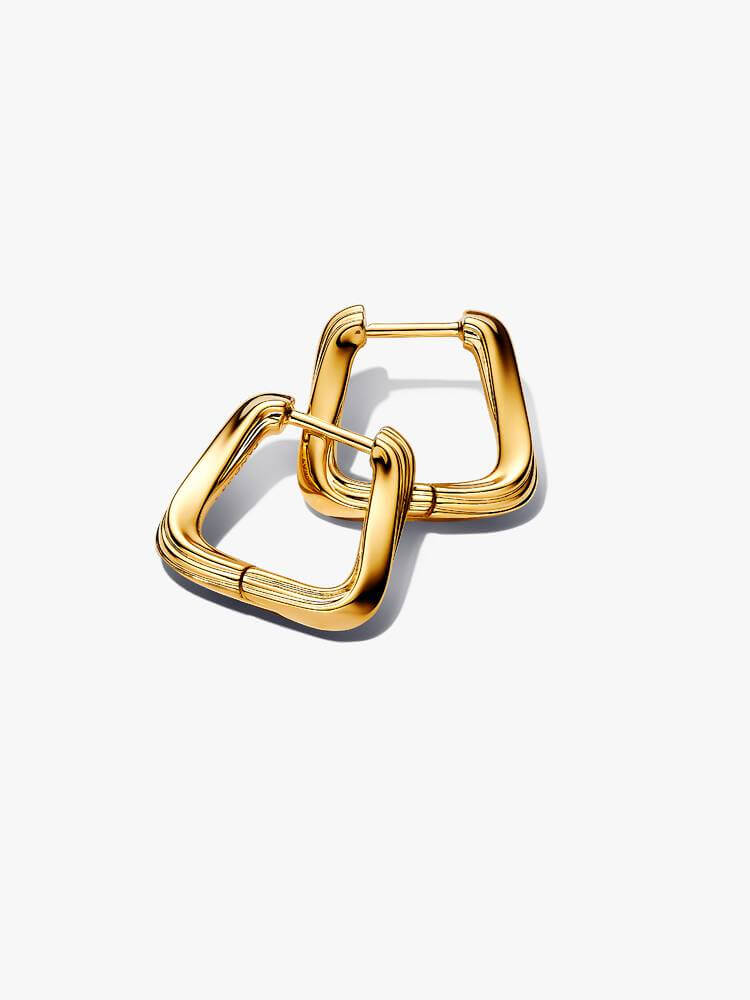 Pandora vridna små hoops 263875C00 14k guldplätering