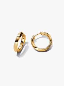 Pandora vridna hoops 263878C00 14K guldplätering