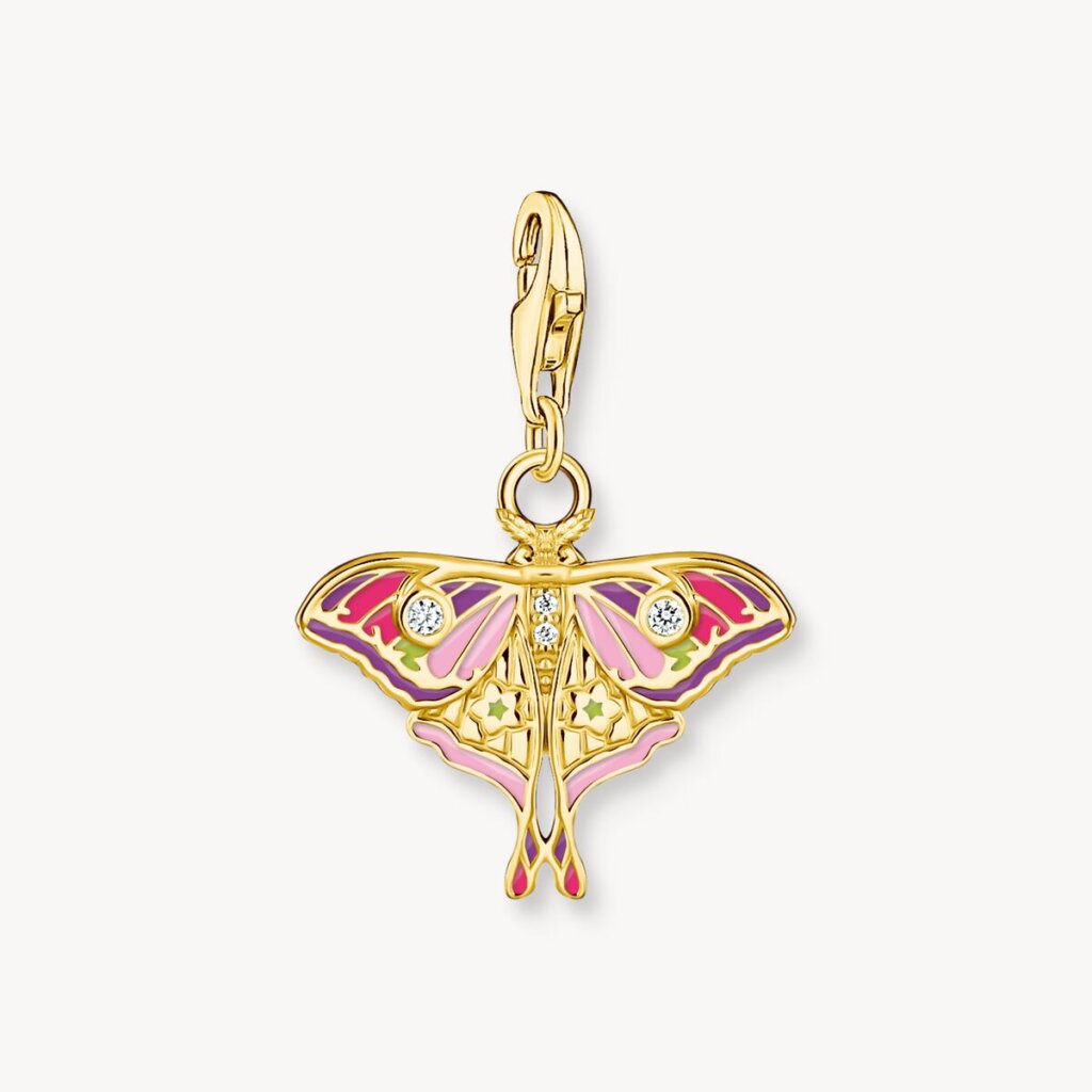 Thomas Sabo charm nattfjäril guldpläterad