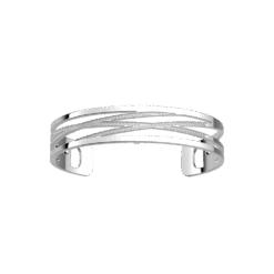 Les Georgettes Liens armband i silver med cubic zirconia, bredd 14 mm – anpassningsbart smycke med fransk design