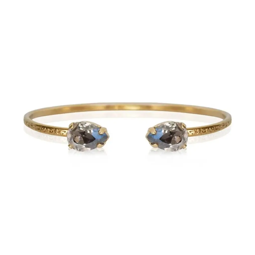 Petite Drop Bracelet /Black Diamond Gold