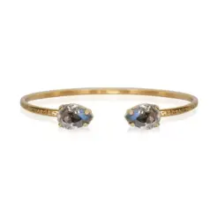 Petite Drop Bracelet /Black Diamond Gold