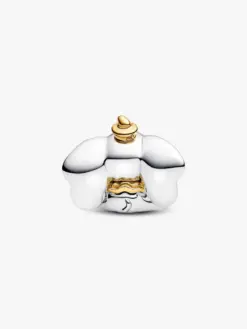 Berlock med Dumbo-motiv i silver/guld detaljvy